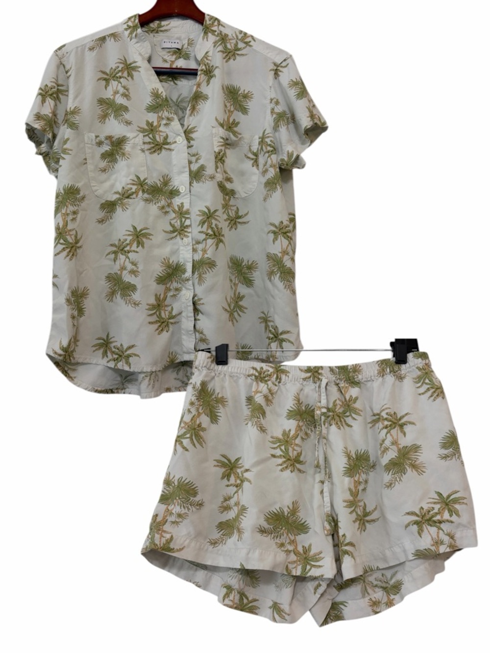 Piyama Maggie Palm Print Pajama Pj Set